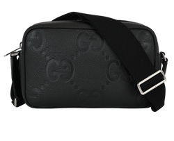 Jumbo GG Super Mini Bag, Leather, Black, 776946 525040, DB, 3*